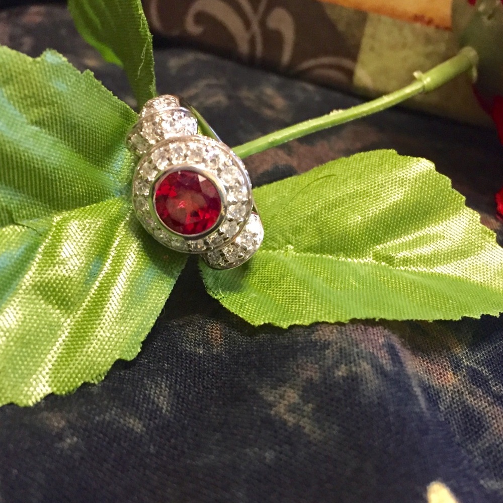 Vintage ruby cocktail ring